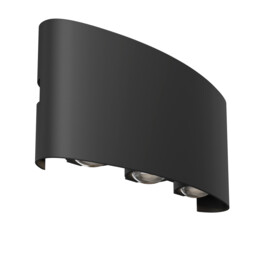Strato Outdoor Up Down Wall Lamp Black, IP54, 3000K - thumbnail 2