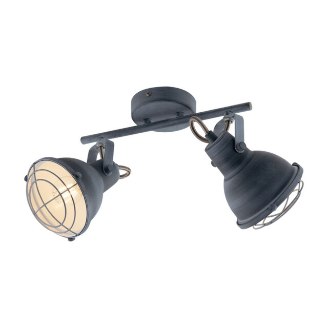 CUBA 2 Light Twin Spotlight Grey 44.5x17x13cm