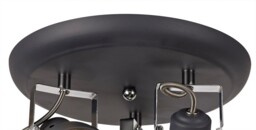 Laurens Adjustable Round Spotlight, 3 x GU10 (Max 10W LED), Matt Grey, Polished Chrome - thumbnail 5