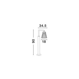 Carina Outdoor Bollard Black Aluminium LED 6W 279.54 Lm 3000K IP65 - thumbnail 2