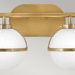 Hinkley Hollis Bathroom Wall Lamp Heritage Brass, IP44 - thumbnail 3