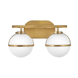 Hinkley Hollis Bathroom Wall Lamp Heritage Brass, IP44 - thumbnail 1