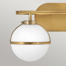 Hinkley Hollis Bathroom Wall Lamp Heritage Brass, IP44 - thumbnail 2