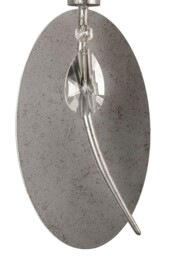 Sophie Wall Light, 1 x E14 (Max 20W), Silver Painting, White Shade - thumbnail 3
