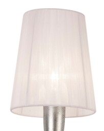 Sophie Wall Light, 1 x E14 (Max 20W), Silver Painting, White Shade - thumbnail 5