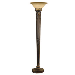 Opera 1 Light Floor Lamp Uplighter Firenze Gold, E27