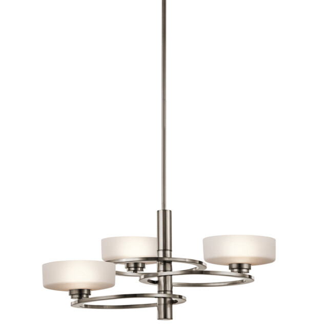 Aleeka Multi Arm Chandelier 3 Light Classic Pewter Finish, G9 - image 1