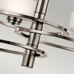 Aleeka Multi Arm Chandelier 3 Light Classic Pewter Finish, G9 - thumbnail 2