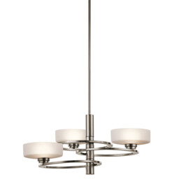 Aleeka Multi Arm Chandelier 3 Light Classic Pewter Finish, G9 - thumbnail 1