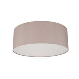 Baymont White 3 Light E27 Universal Flush Ceiling Fixture With 60cm x 22cm Faux Silk Shade, Grey/White Laminate - thumbnail 5