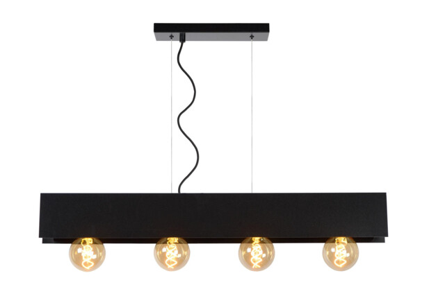 Surtus Industrial Bar Pendant Light - 4xE27 - Black - Special Offer - image 1