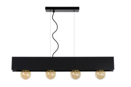 Surtus Industrial Bar Pendant Light - 4xE27 - Black - Special Offer - thumbnail 3