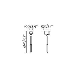 Foc LED Outdoor Short Spike Light Dark Grey IP65 - thumbnail 2