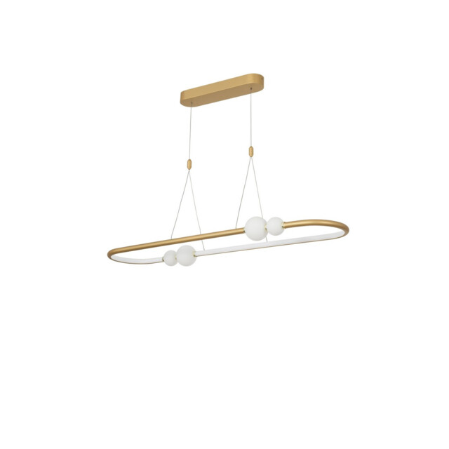 Celia Bar Pendant Ceiling Light Dimmable Satin Gold Aluminium Opal Glass LED 44.2W 2660Lm 3000K 100 - image 1