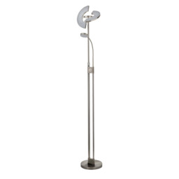 Led Mother & Child Floor Lamp Satin Nickel & Chrome - thumbnail 3