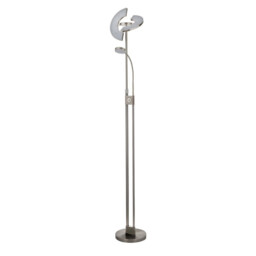 Led Mother & Child Floor Lamp Satin Nickel & Chrome