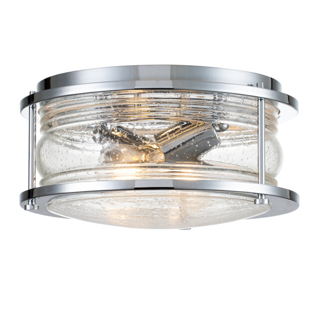Kichler Ashland Bay Bathroom Ceiling Light Polished Chrome, IP44 - image 1