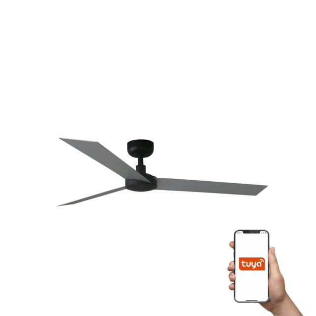 Cruiser Medium 132cm Smart Ceiling Fan Black, Aluminium Blades - image 1