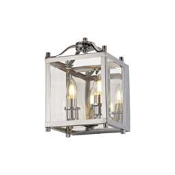 Aston Wall Light 2 Light E14 Polished Chrome/Glass - thumbnail 1