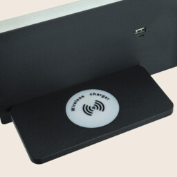Zambelis Reading Wall Light Black Usb & Wireless Chargers Right LED 3000K - thumbnail 5