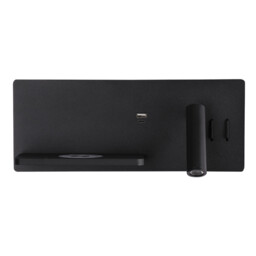 Zambelis Reading Wall Light Black Usb & Wireless Chargers Right LED 3000K - thumbnail 1