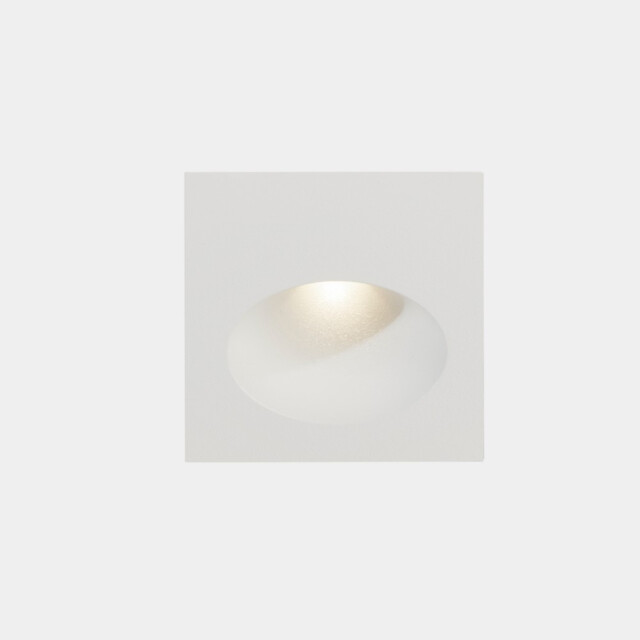 Bat Outdoor LED Recessed Wall Light Square White IP65 2.2W 3000K