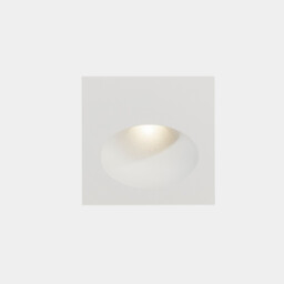 Bat Outdoor LED Recessed Wall Light Square White IP65 2.2W 3000K