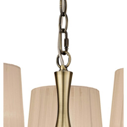 Loewe Pendant 3 Light E14, Antique Brass With Soft Bronze Shades - thumbnail 5