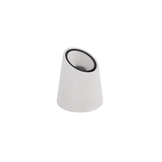 Fox Outdoor Pedestal Light White Sandstone Glass LED GU10 1x7W IP65 - image 1