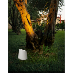 Fox Outdoor Pedestal Light White Sandstone Glass LED GU10 1x7W IP65 - thumbnail 2