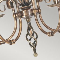 Artisan 5 Light Chandelier Aged Brass Finish, E14 - thumbnail 5