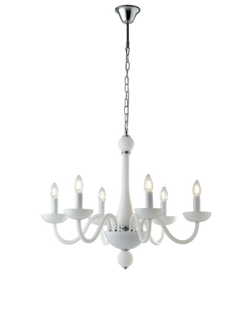 ALFIERE 6 Light Chandeliers White 74x59cm - image 1
