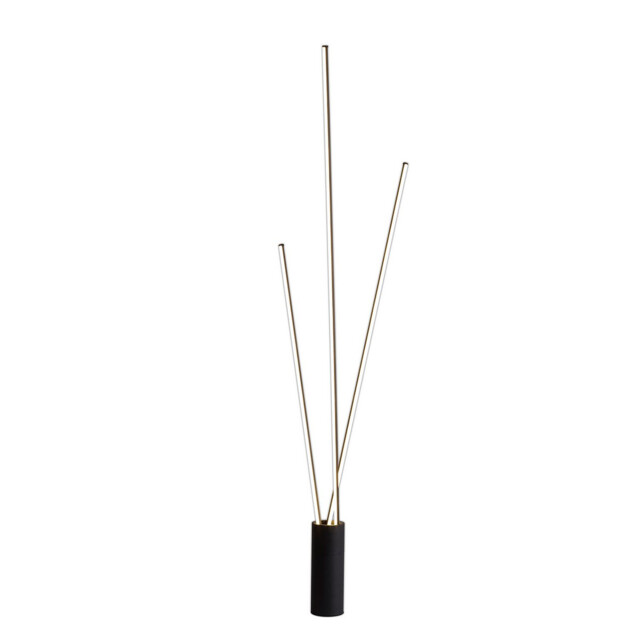 Vertical 3 Light Floor Lamp, 60W LED, 3000K, 3600lm, Dimmable, Black, 3yrs Warranty - image 1
