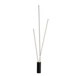Vertical 3 Light Floor Lamp, 60W LED, 3000K, 3600lm, Dimmable, Black, 3yrs Warranty