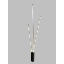 Vertical 3 Light Floor Lamp, 60W LED, 3000K, 3600lm, Dimmable, Black, 3yrs Warranty - thumbnail 2