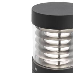 Giza LED Outdoor Pedestal Light Dark Grey IP54 - thumbnail 2