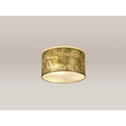 Baymont White 3 Light E27 Flush With 30cm x 17cm Gold Leaf With White Lining Shade & Frosted Acrylic Diffuser - thumbnail 2