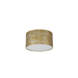 Baymont White 3 Light E27 Flush With 30cm x 17cm Gold Leaf With White Lining Shade & Frosted Acrylic Diffuser - thumbnail 5