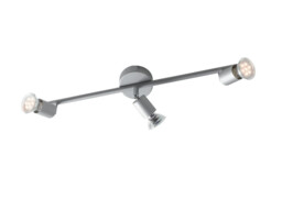 SPOT LED 3 Light Adjustable Spotlight Bars Silver 400lm 2700K 55x15cm