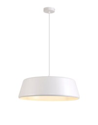 Perrysburg Single Large Ceiling Pendant, 1 Light Adjustable E27, Gloss White, Gloss White