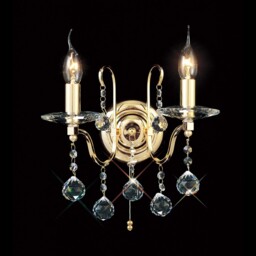 Bianco Wall Lamp Switched 2 Candle Light French Gold, Crystal - thumbnail 5