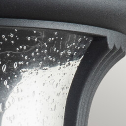 Chicago Outdoor Wall Lantern Textured Black, IP44 - thumbnail 3