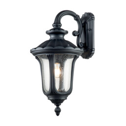 Chicago Outdoor Wall Lantern Textured Black, IP44 - thumbnail 1
