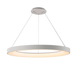 Niseko Ring Pendant 90cm 66W LED, 3000K-6000K Tuneable, 4200lm, Remote Control, White, 3yrs Warranty - thumbnail 1