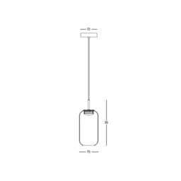 Orvella Slim Pendant Ceiling Light Black Matt-Smoked Glass LED 3000K - thumbnail 3