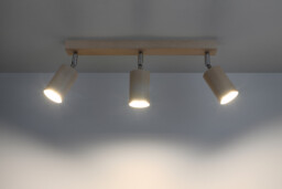 Berg Spotlight Bars Flush Light Natural Wood GU10 - thumbnail 3