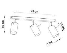 Berg Spotlight Bars Flush Light Natural Wood GU10 - thumbnail 5