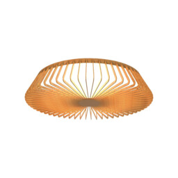 Himalaya 53cm Round Ceiling (Light Only), 56W LED, 2700-5000K Tuneable White, 2500lm, Remote Control, Wood, 3yrs Warranty - thumbnail 1