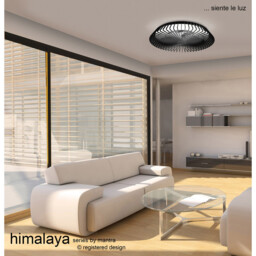 Himalaya 53cm Round Ceiling (Light Only), 56W LED, 2700-5000K Tuneable White, 2500lm, Remote Control, Wood, 3yrs Warranty - thumbnail 5