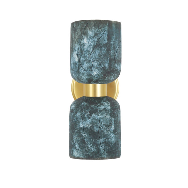 Sakura Wall Light Blue Earth, Satin Brass - image 1